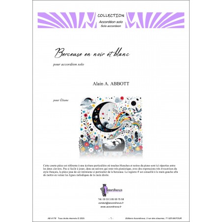 Berceuse en noir et blanc