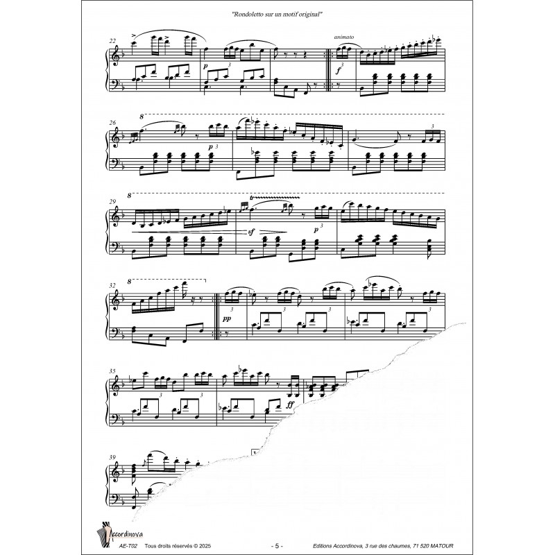 Rondoletto d'après un motif original Rondoletto d'après un motif original