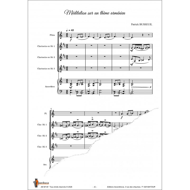 Méditation sur un thème arménien