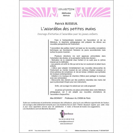 L'accordéon des petites mains