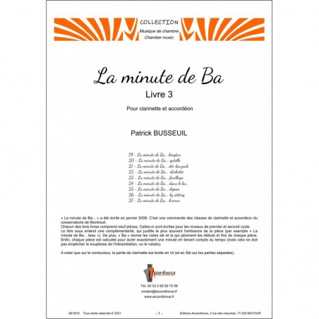 La minute Ba - Livre 3