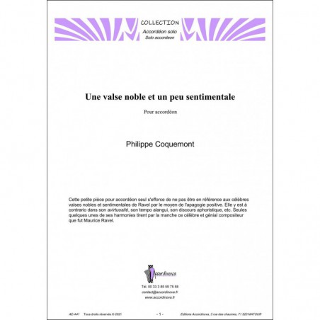 Une valse noble et un peu sentimentale