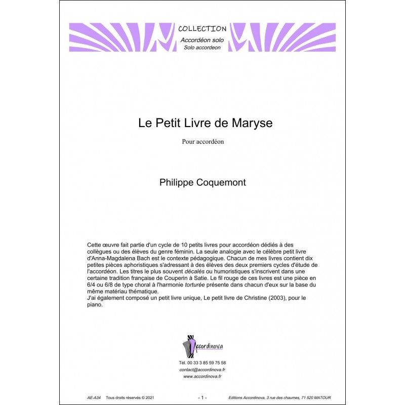 Le petit livre de Maryse