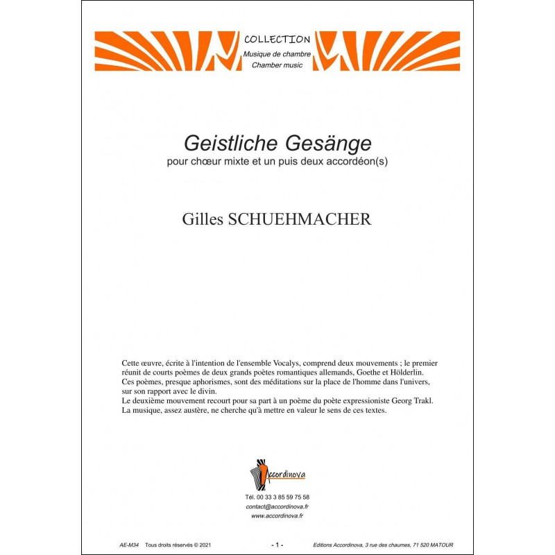 Geistliche Gesänge