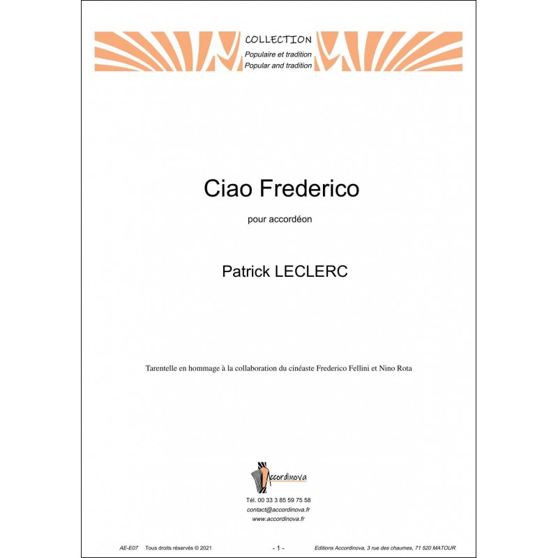 Ciao Frederico