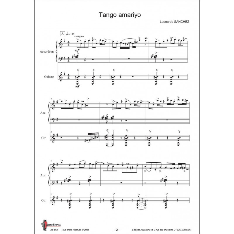 Tango amariyo