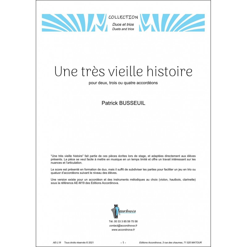 Une très vieille histoire - duo