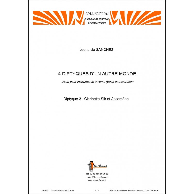 4 diptyques d'un autre monde - diptyque 3 clarinette accordéon