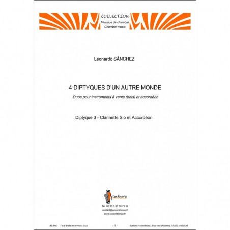 4 diptyques d'un autre monde - diptyque 3 clarinette accordéon