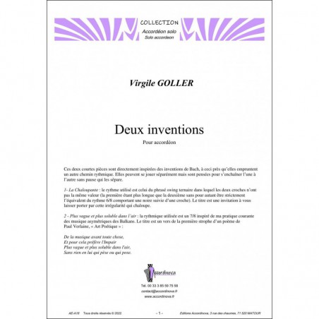 Deux inventions