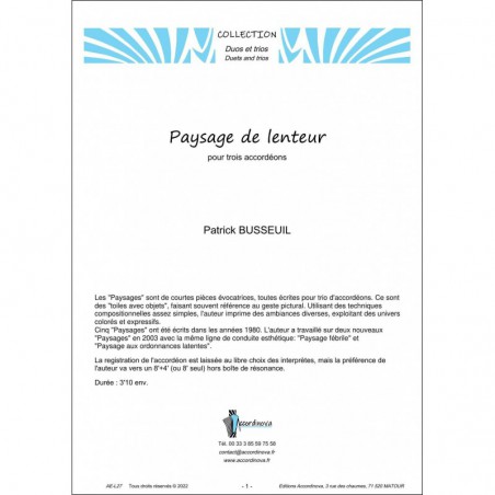 Paysage de lenteur