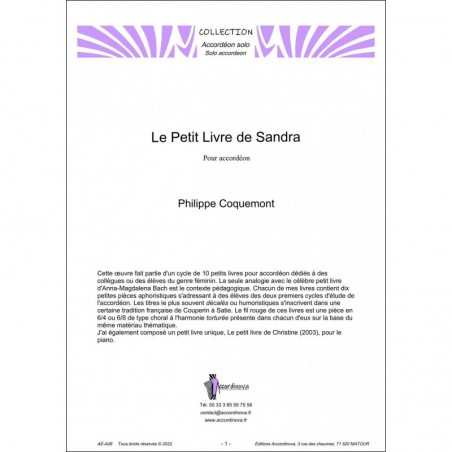 Le Petit Livre de Sandra