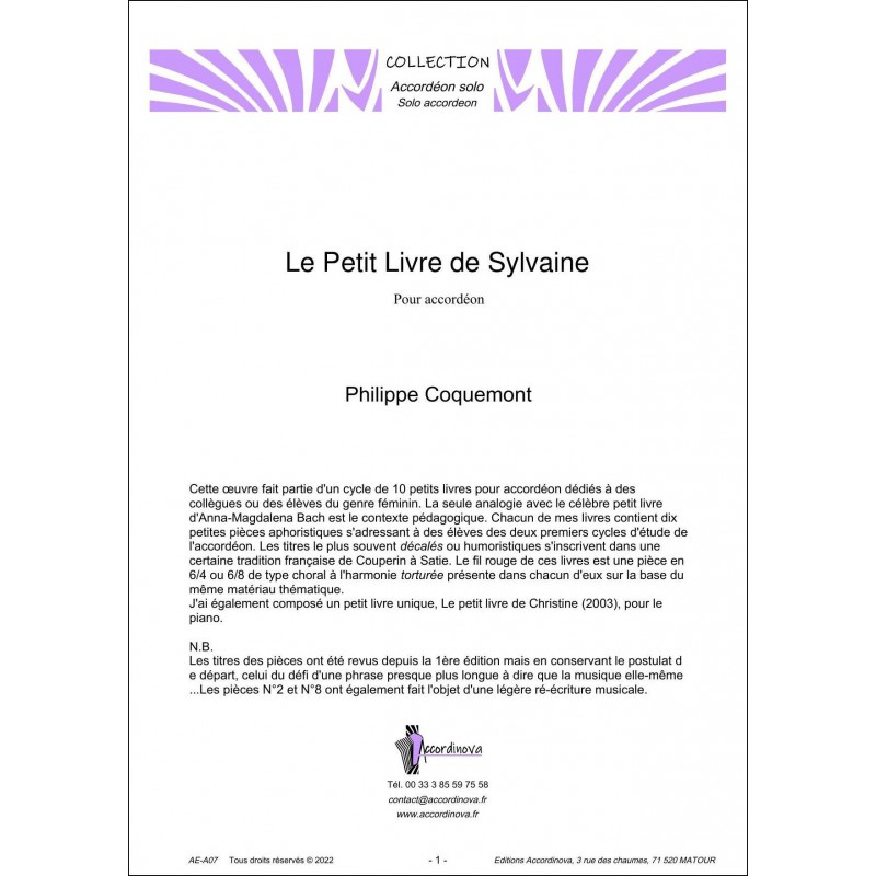 Le Petit Livre de Sylvaine