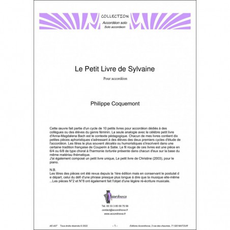 Le Petit Livre de Sylvaine