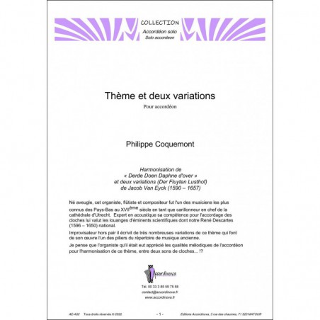 Thème et deux variations