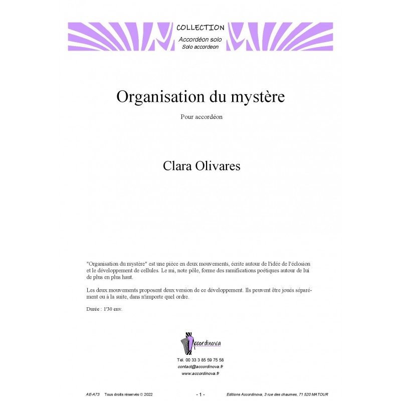 Organisation du mystère