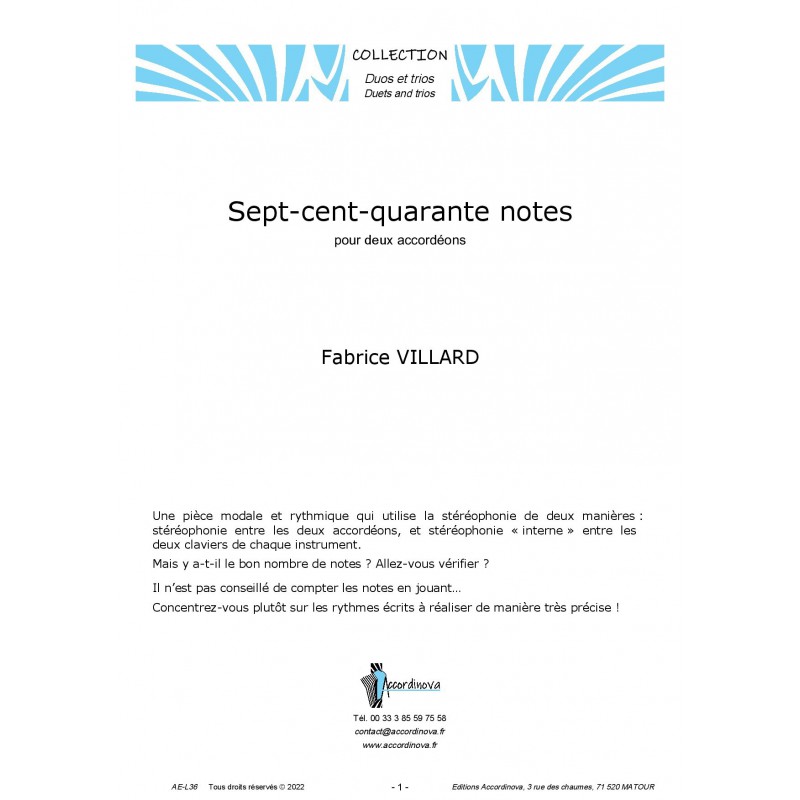 Sept-cent-quarante notes