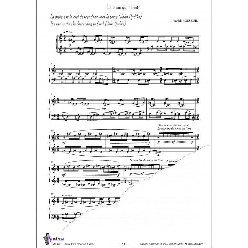 La pluie qui chante