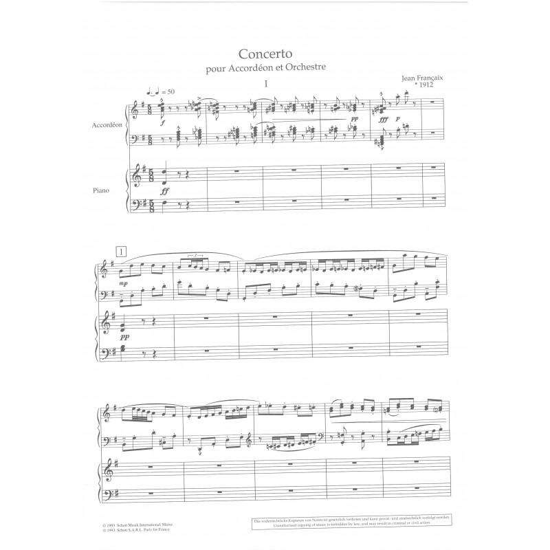Concerto - [Partie accordéon + REDUCTION PIANO]