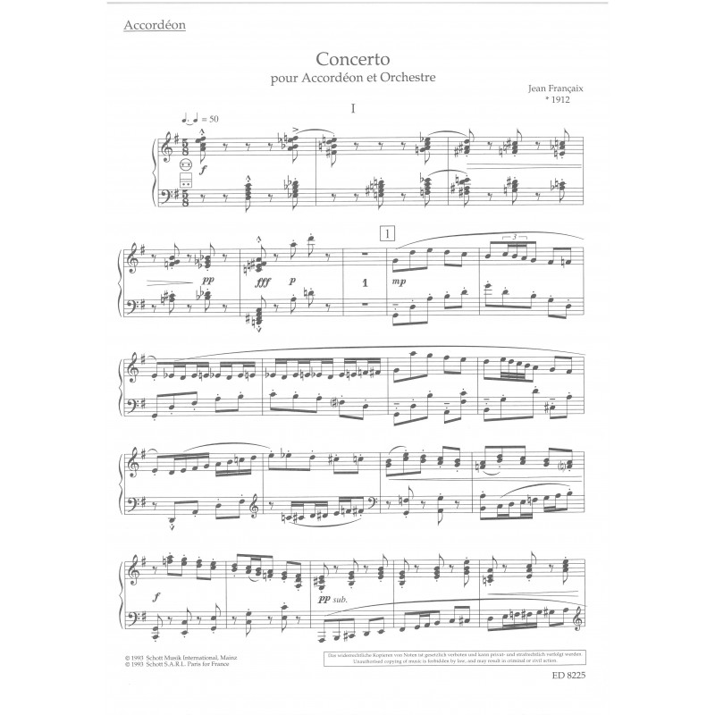 Concerto - [Partie accordéon + REDUCTION PIANO]