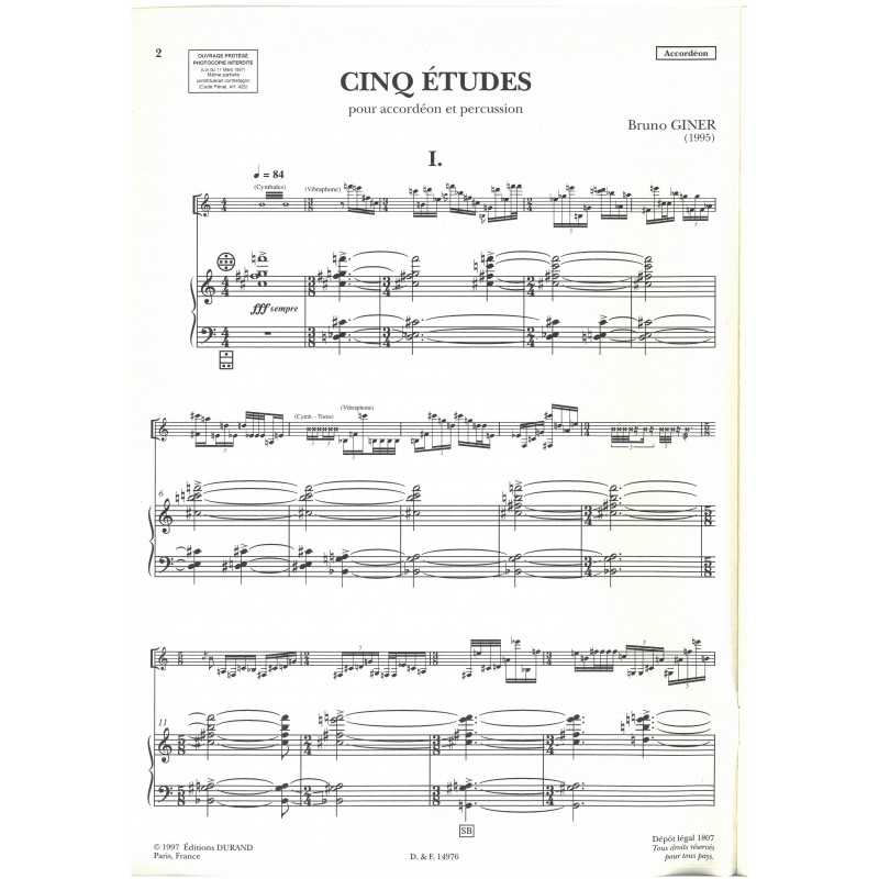 Cinq Etudes