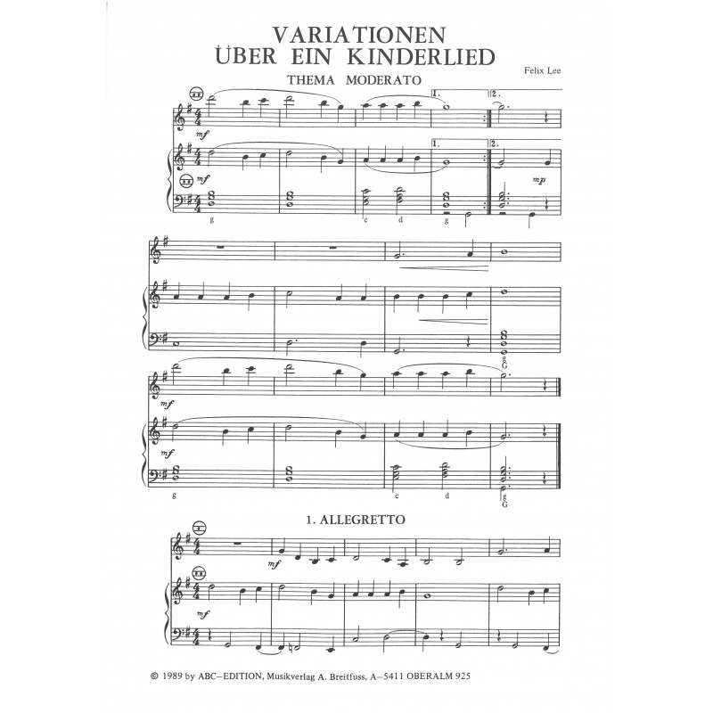 Variations sur une Chanson Enfantine