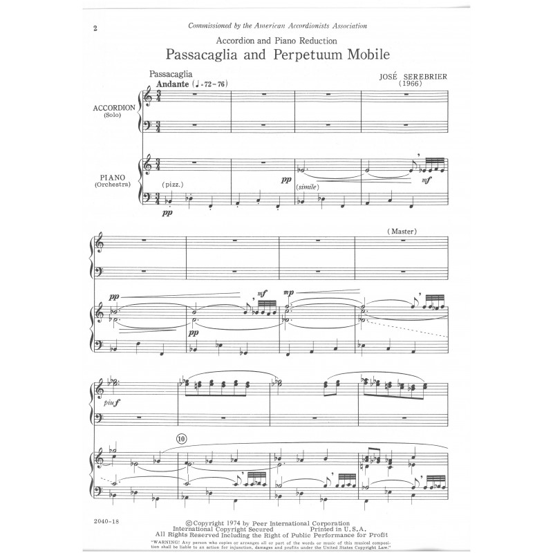 Passacaglia and Perpetuum Mobile