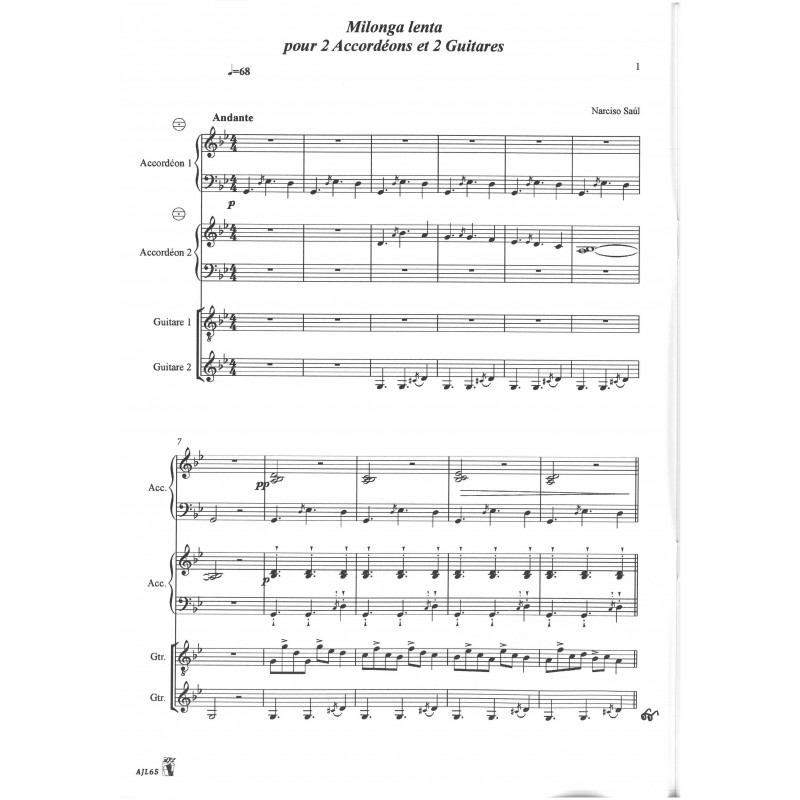 Etudes pour Accordéon et Guitare - Volume 3  Musique Argentine