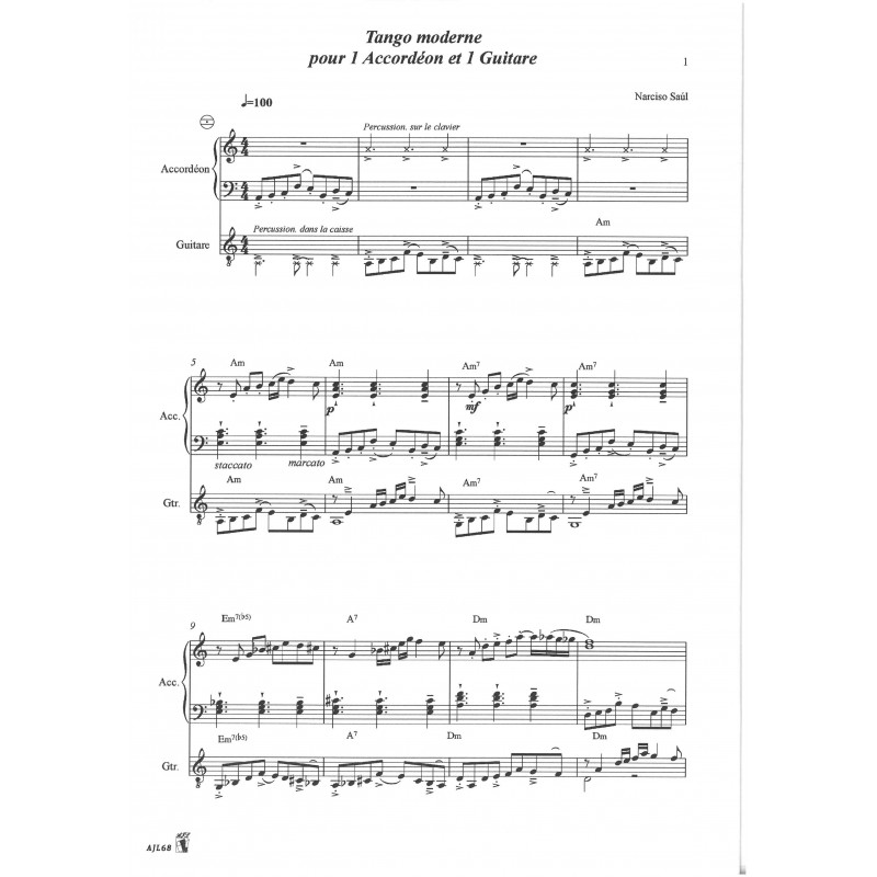 Etudes pour Accordéon et Guitare - Volume 6
