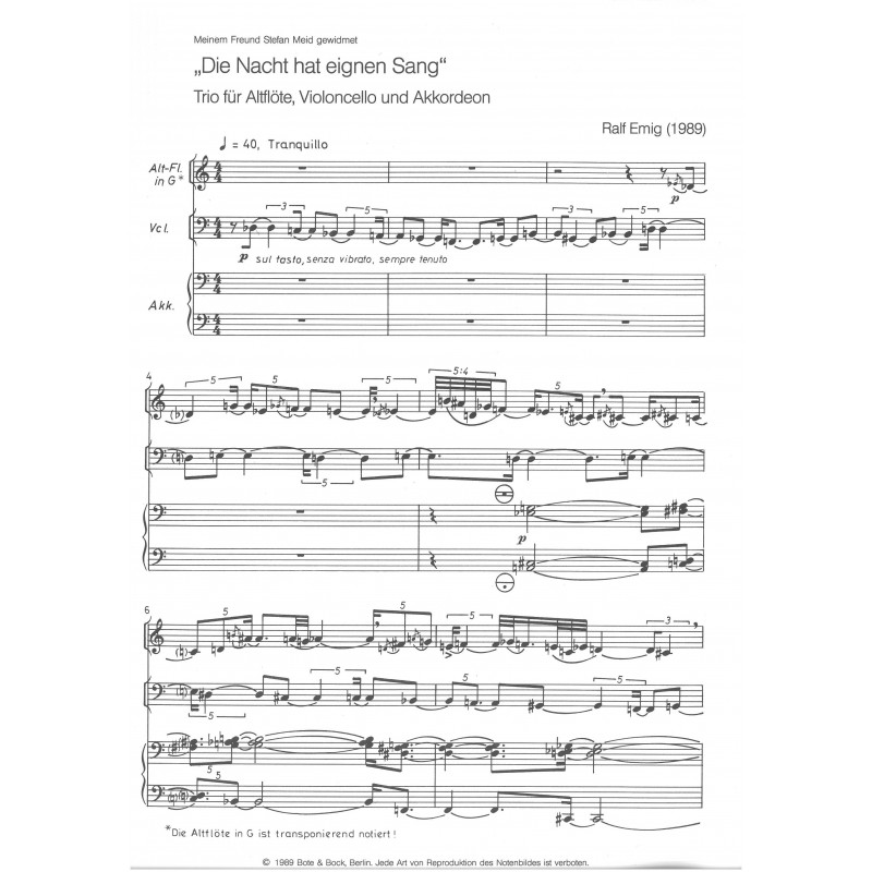 La Nuit a sa propre Chanson