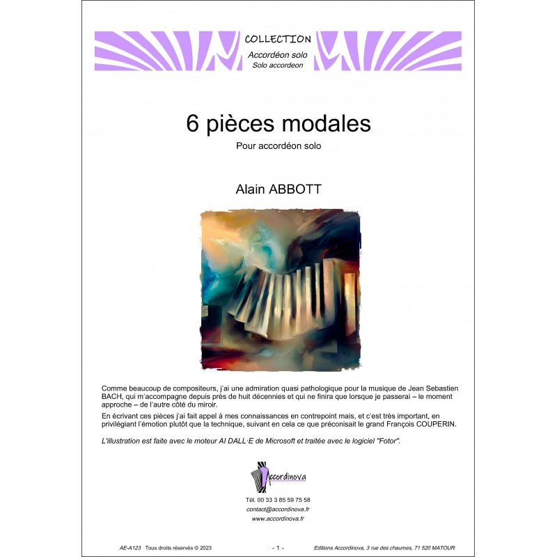 6 pièces modales
