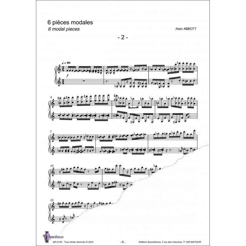 6 pièces modales