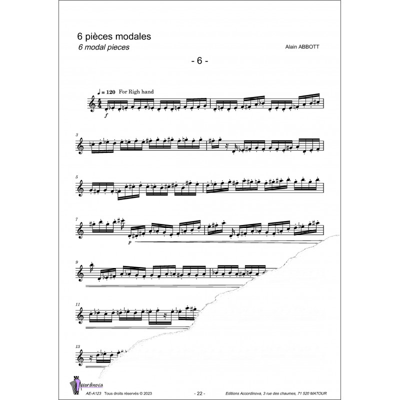 6 pièces modales