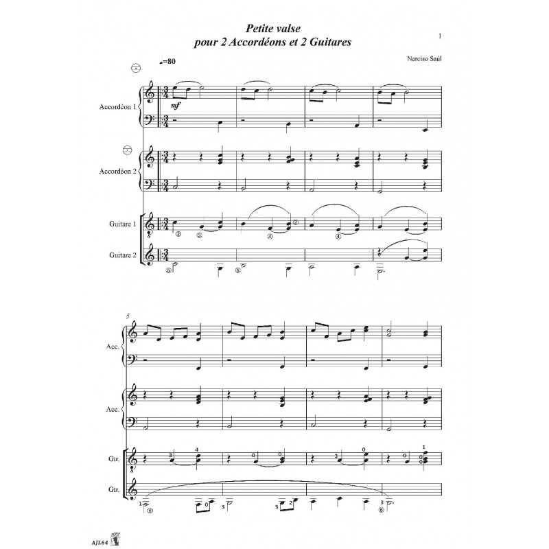 Etudes Pour Accordéon Et Guitare Vol 2 -  Musique Argentine