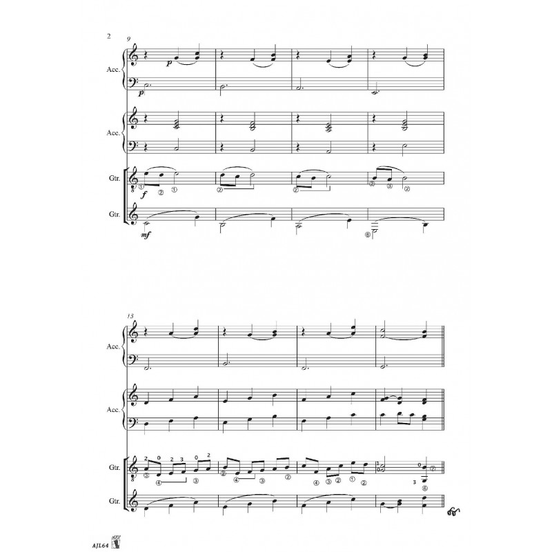 Etudes Pour Accordéon Et Guitare Vol 2 -  Musique Argentine