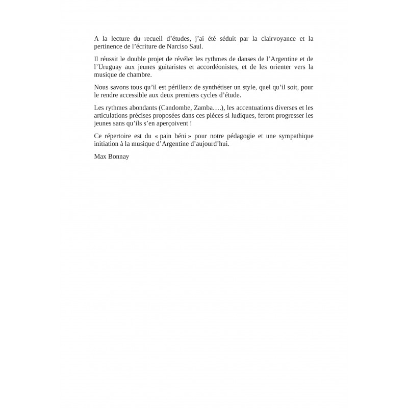 Etudes Pour Accordéon Et Guitare Vol 4 -  Musique Argentine