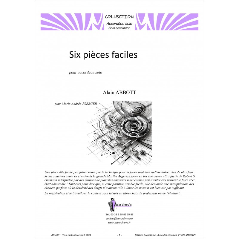 Six pièces faciles