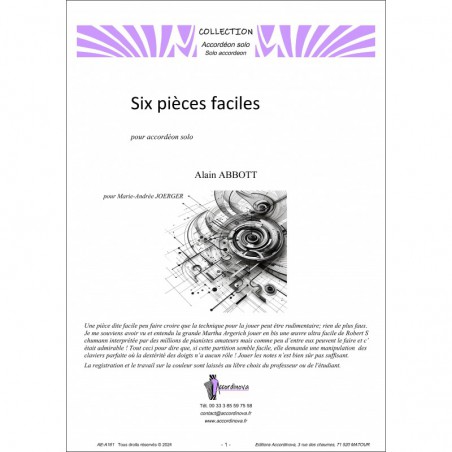 Six pièces faciles