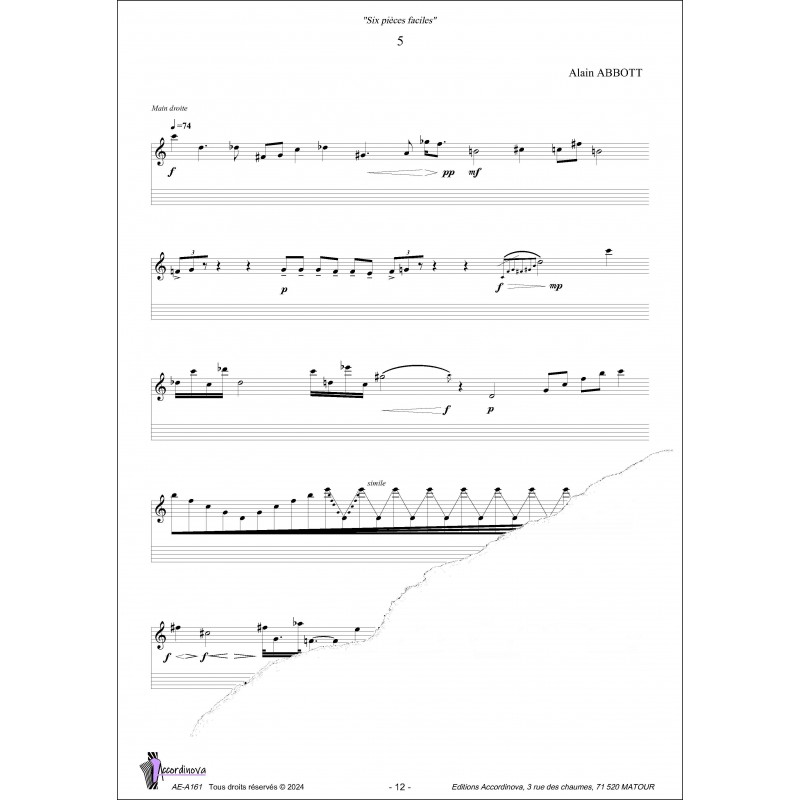 Six pièces faciles