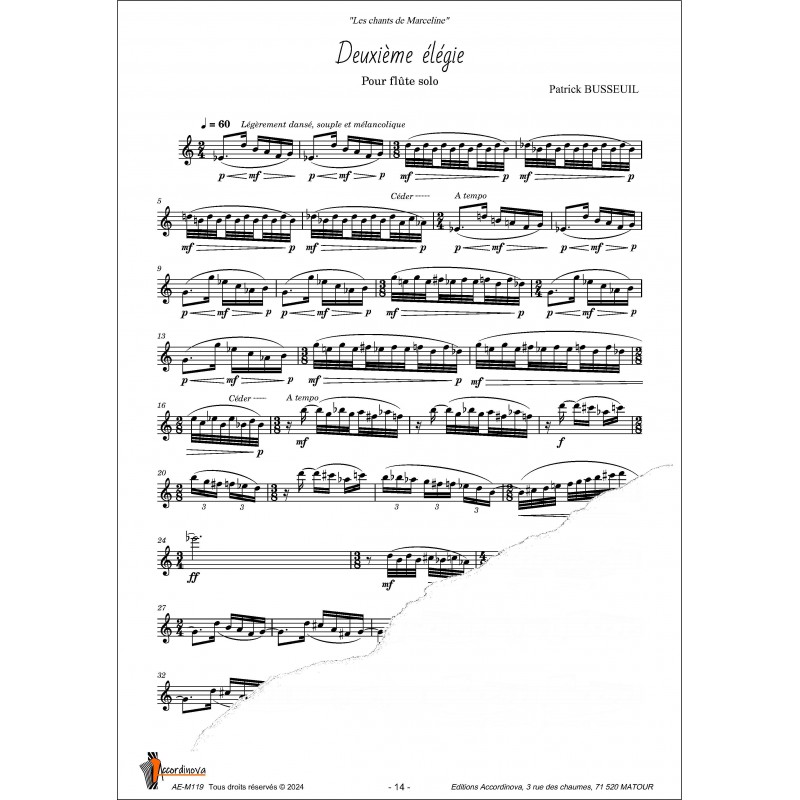 Les chants de Marceline
