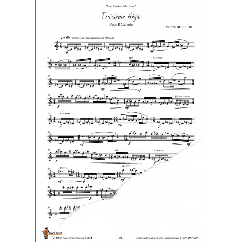 Les chants de Marceline