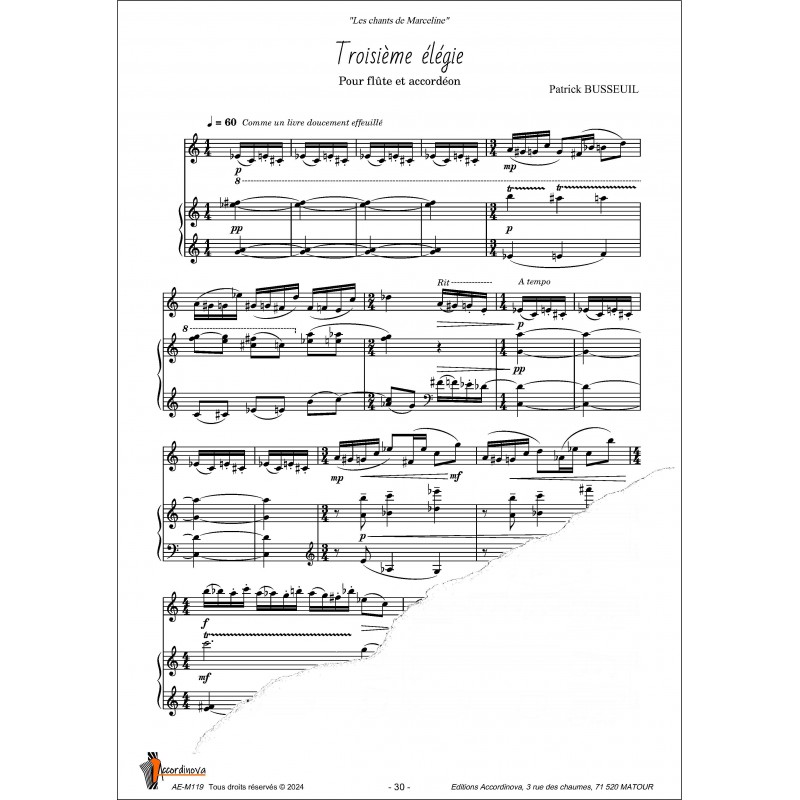 Les chants de Marceline