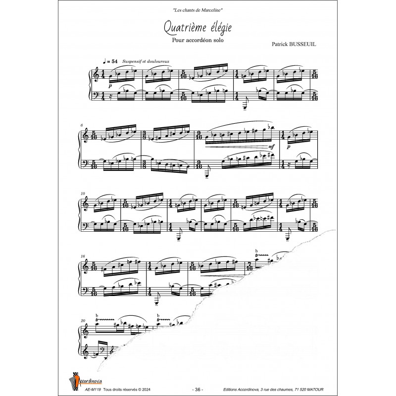 Les chants de Marceline